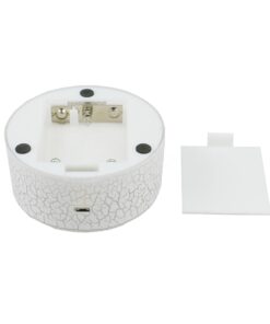 Alternative view of 3D base Lamp 7-kleuren rond wit cracked look