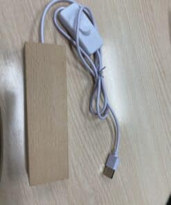 Alternative view of 3D base Lamp warm wit in Hout