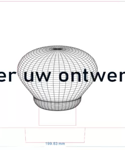 Acryl opzetstuk (groot) voor 3D led lampen liggend