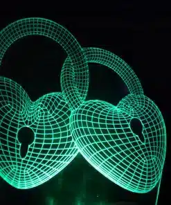 locked hearts-green